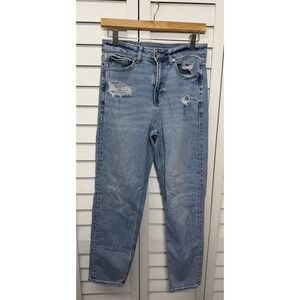 American Eagle Mom Straight Distressed Stretch Jeans Women's Size 4
